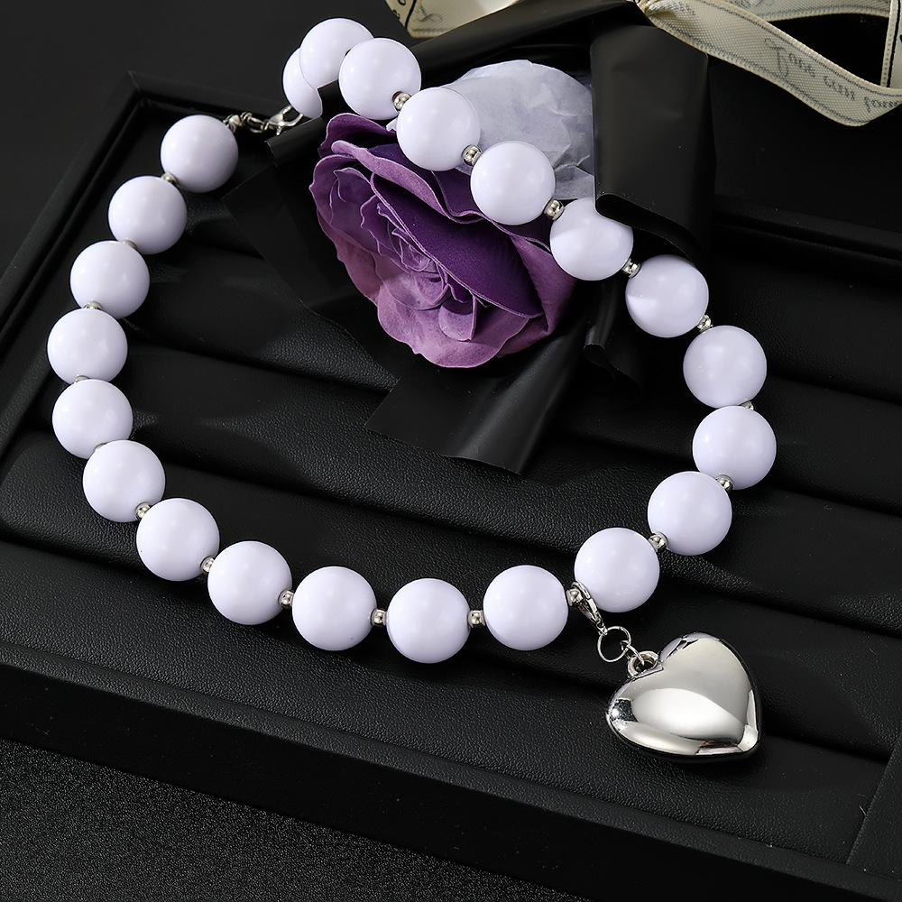 Round Bead Heart Pendant