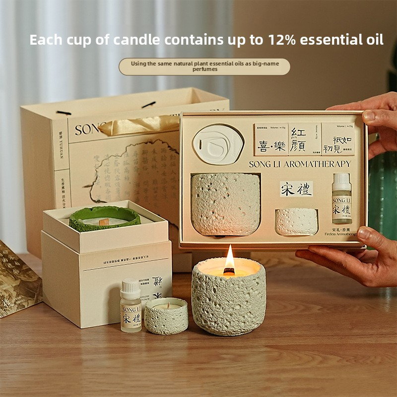 Chinese Song Dynasty style scented candle gift box
