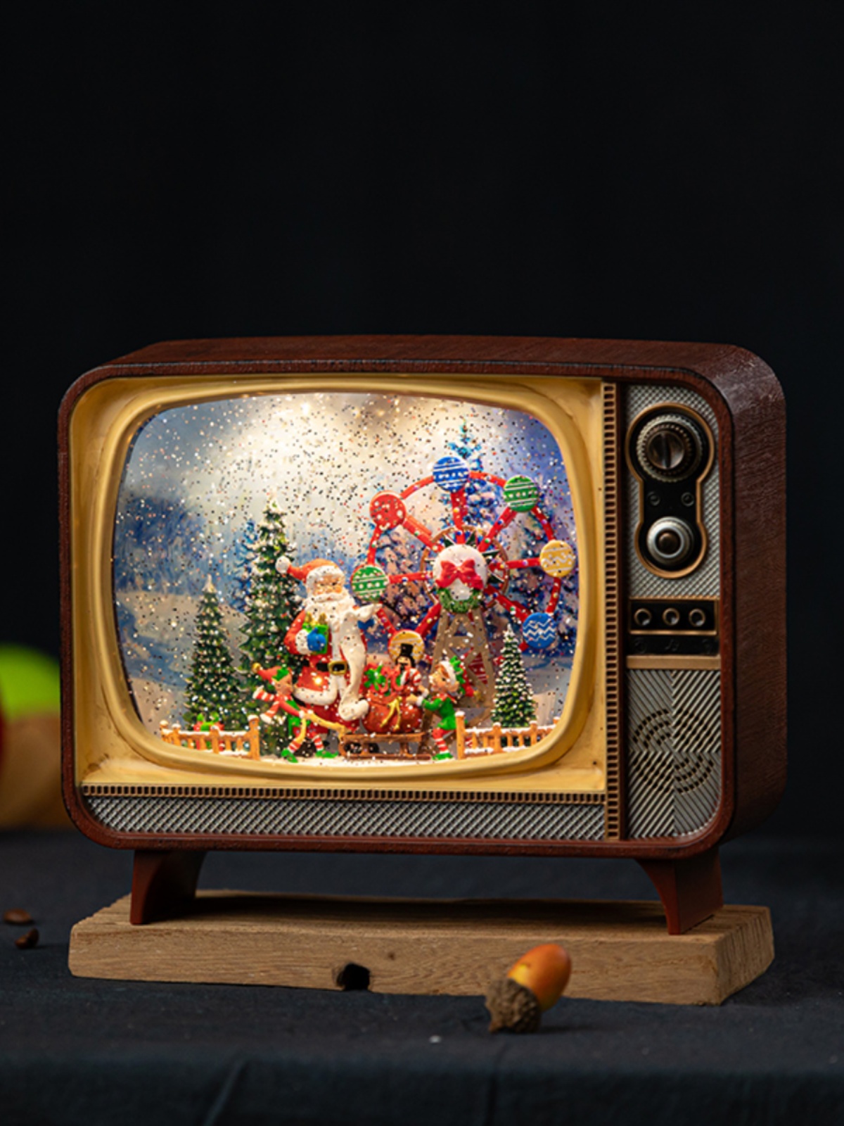 TV crystal ball home desktop decoration Christmas birthday gift night light