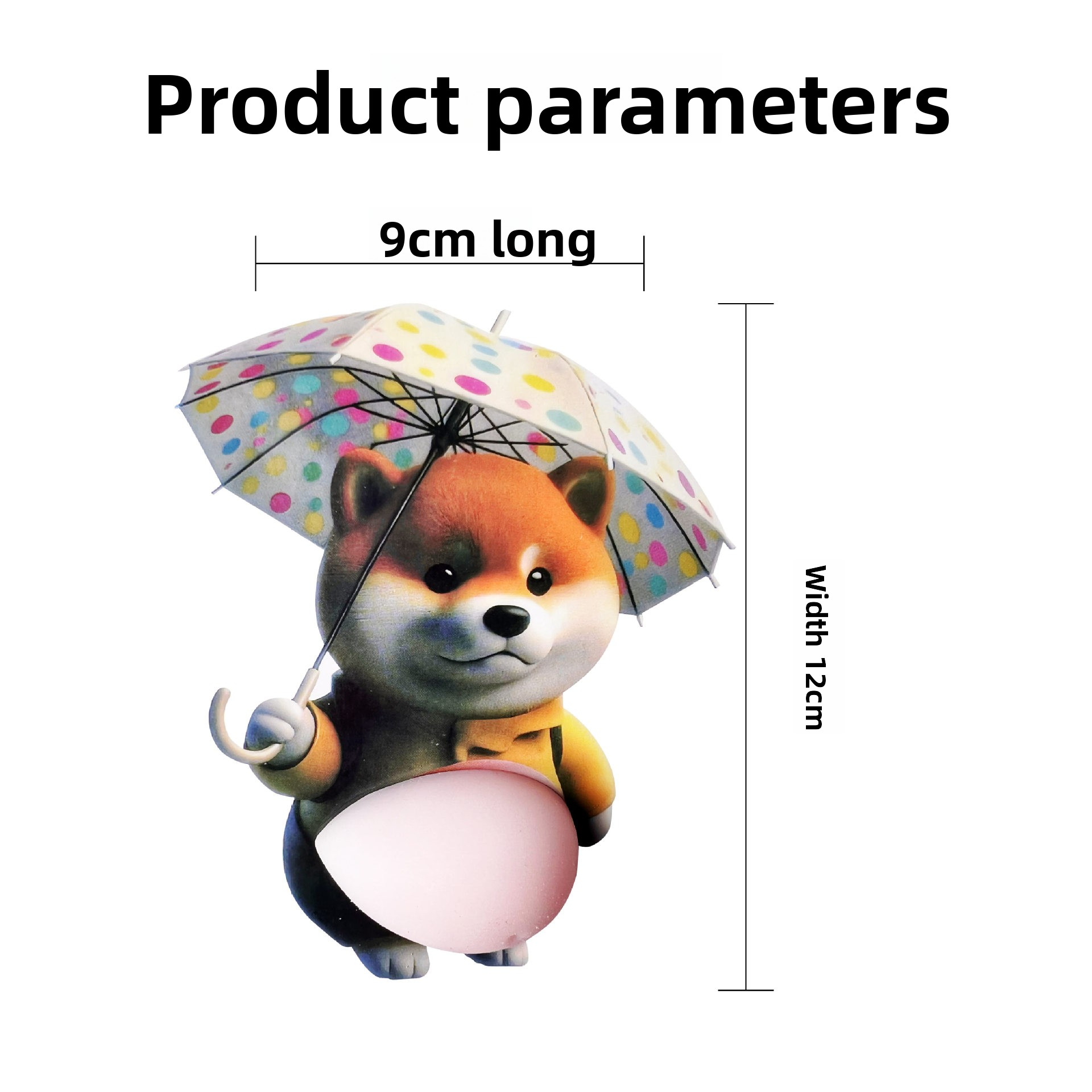 [Buy one, get three]Chubby Shiba Inu Squeeze Toy Stress Relief Car Sticker