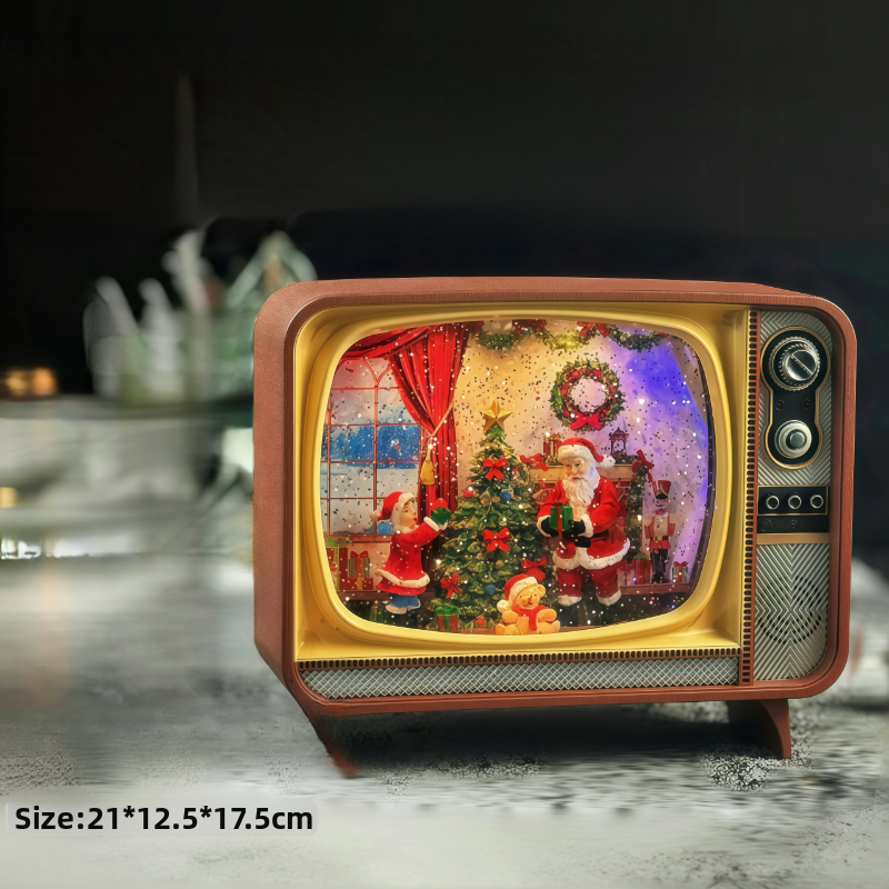 TV crystal ball home desktop decoration Christmas birthday gift night light