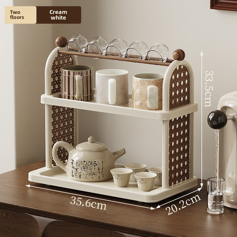 Multi-layer cup storage rack, tea rack, multi-functional shelf