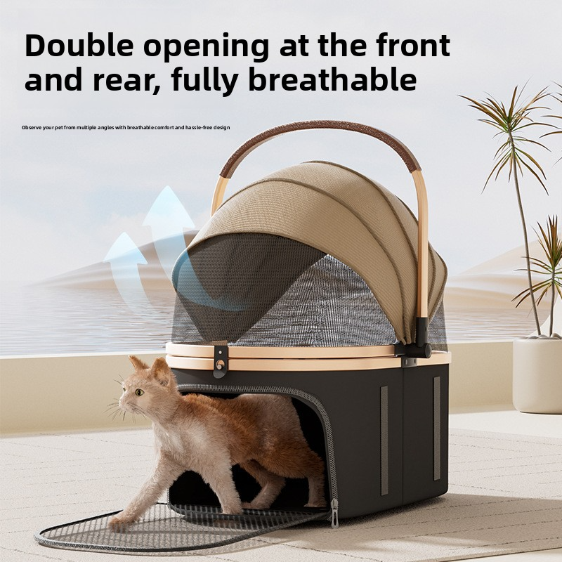 Ultra-light foldable and portable pet stroller