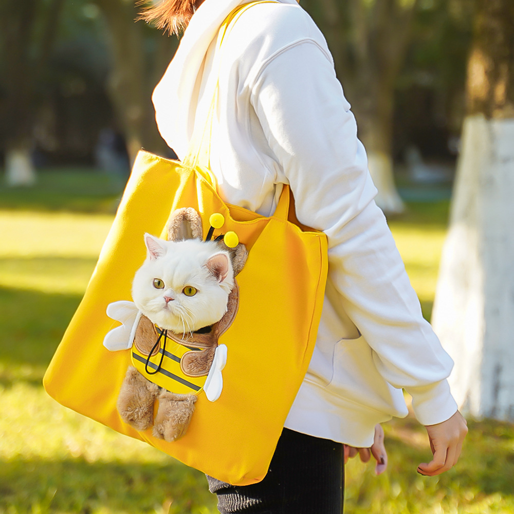 Pet Outing Bag Crossbody Handbag Open Top
