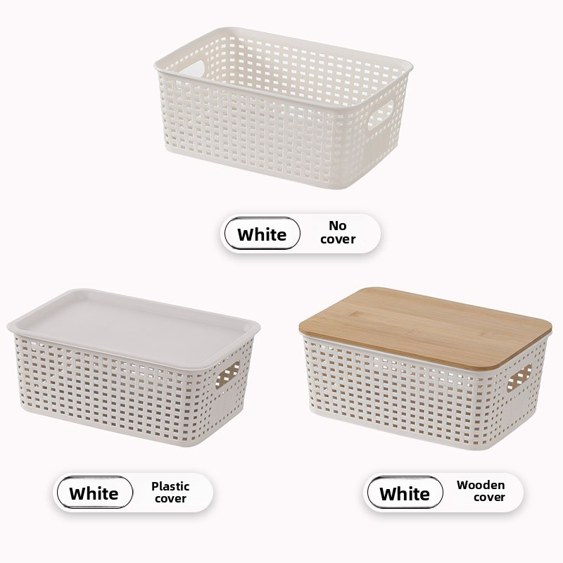 Hollowed-out woven storage basket