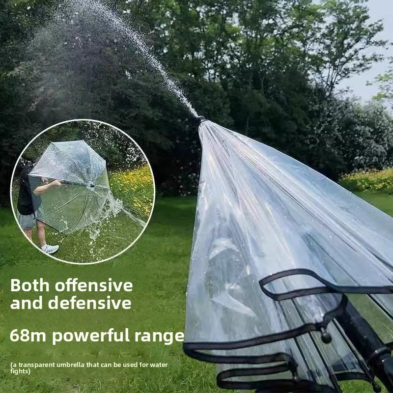 Umbrella Water Gun Toy Spray Water One Umbrella Dual-Purpose Pull-Out Water Gun