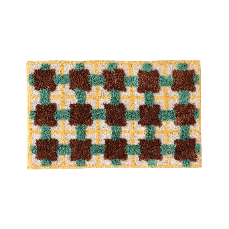 Vintage bathroom water-absorbing and quick-drying floor mat