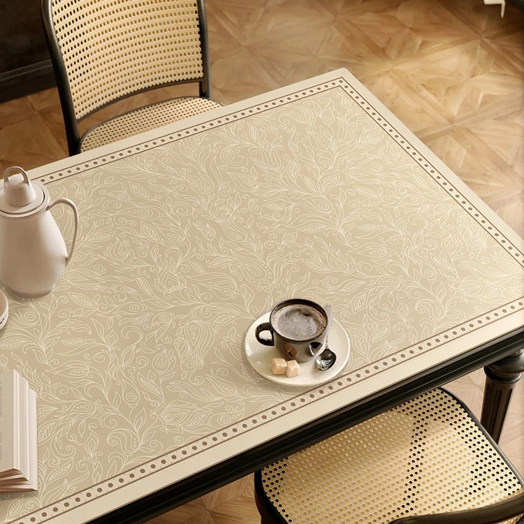 Dining table mat and tablecloth: waterproof, oil-proof, heat-resistant, wash-free, coffee table surface protector