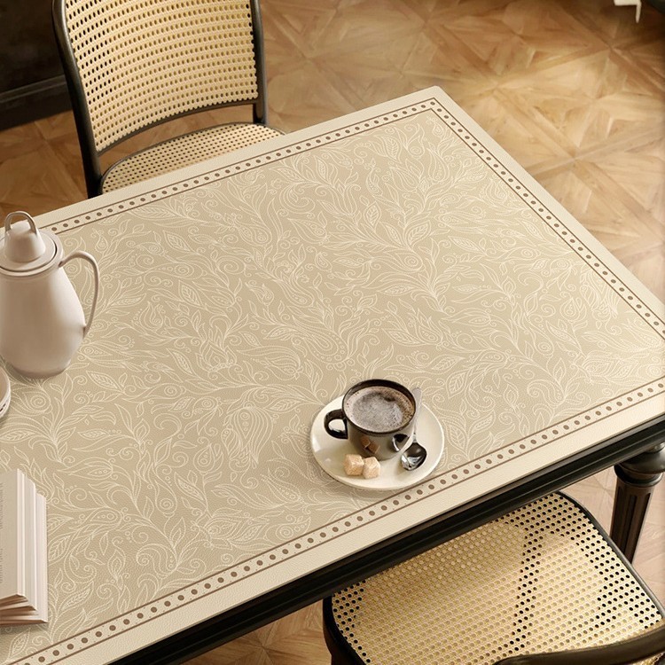 Dining table mat and tablecloth: waterproof, oil-proof, heat-resistant, wash-free, coffee table surface protector