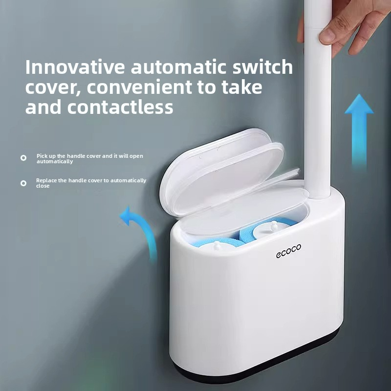 Wall-mounted dead-angle-free cleaning brush