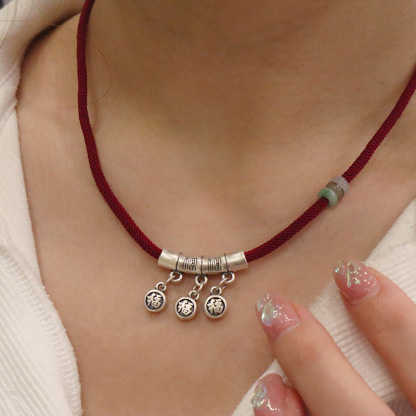 Chinese Style Lotus Carp Lock Necklace Pendant