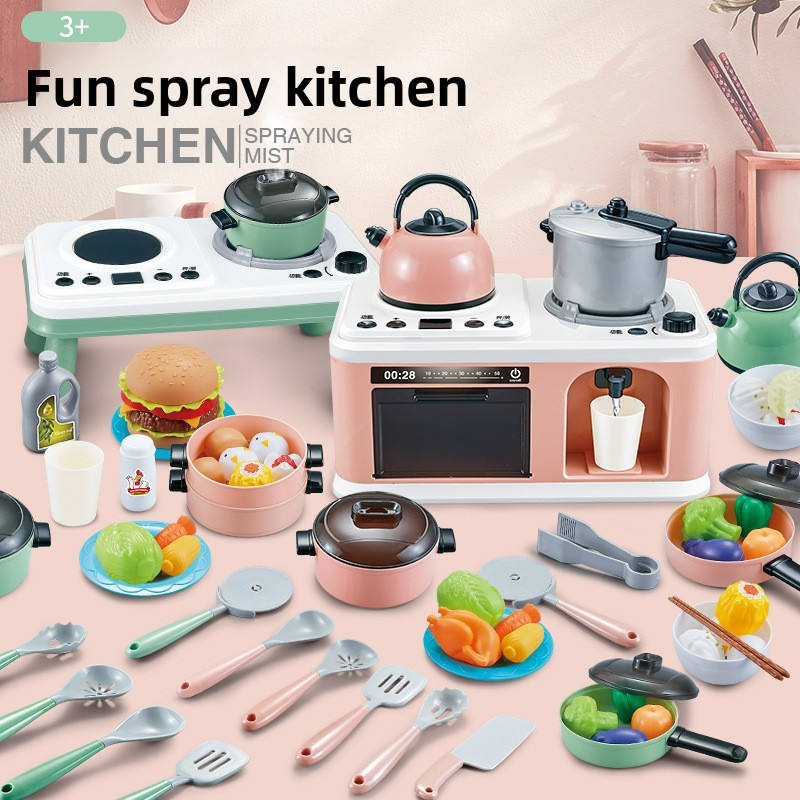Children's pretend play kitchen toys, simulated kitchen utensils, rice cookers, cooking sets, parent-child interaction, baby gifts, children's gifts