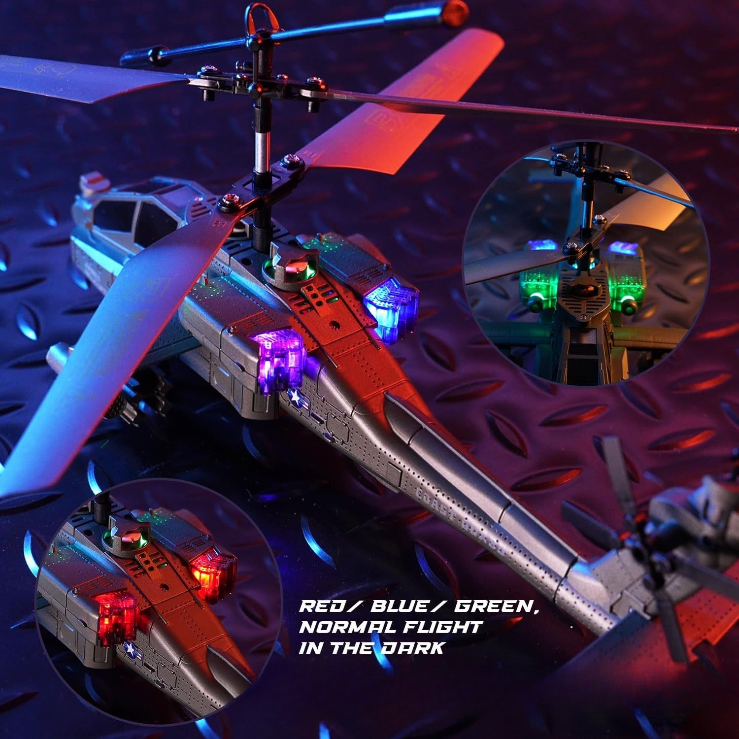 XK1 Apache Fighter Armed Aircraft 3.5-Channel Altitude-Holding Remote Control Helicopter Children's Toy