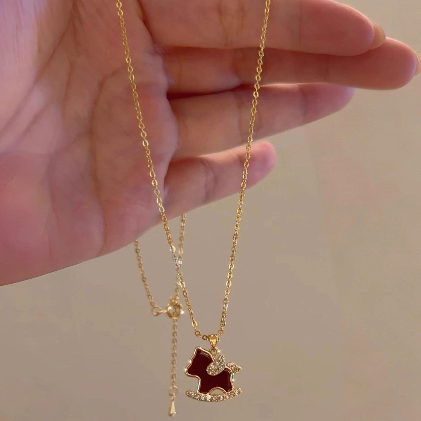 Red Pony Zodiac Year Earrings for Women