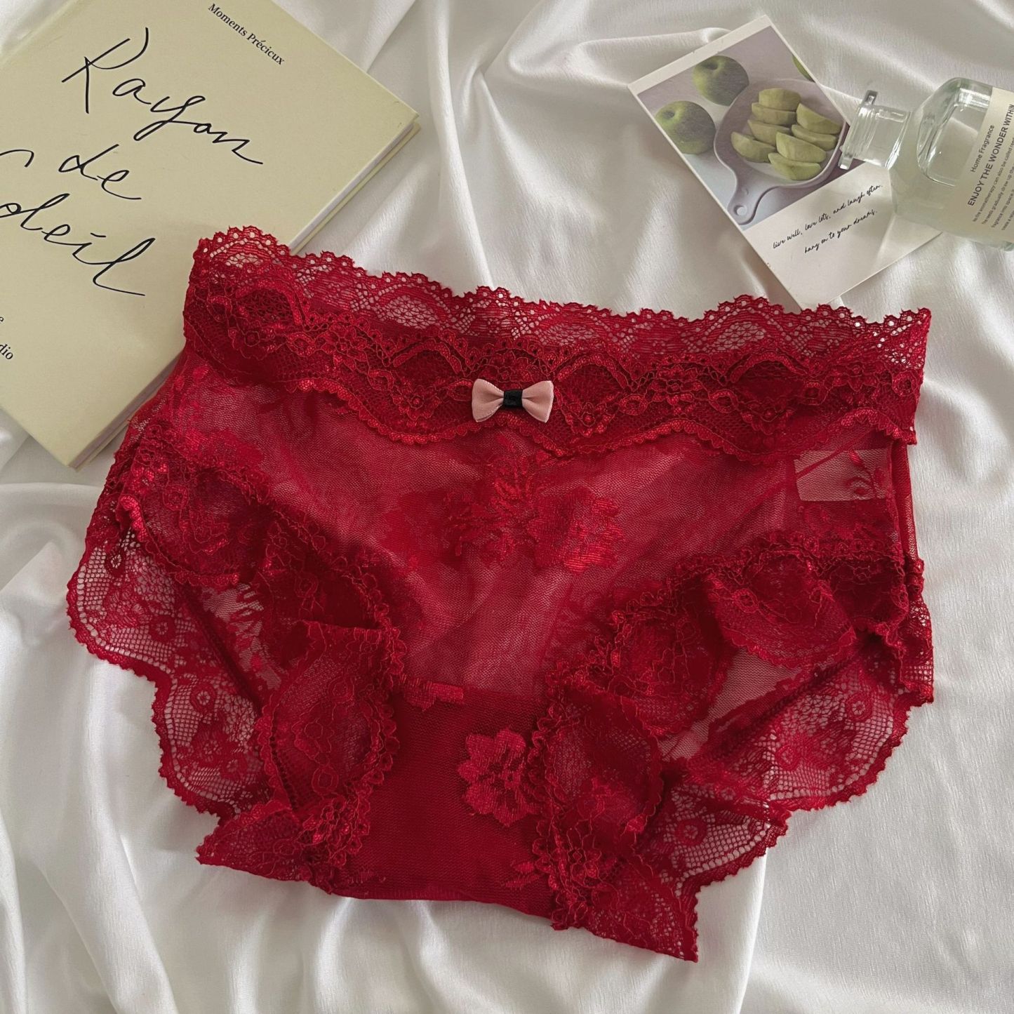 Women's Red Lace Panties Sexy