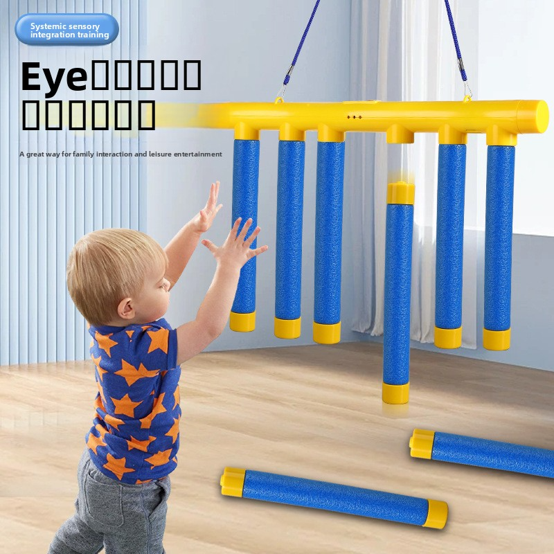 Cartoon version of eye-hand coordination stick-grabbing machine, children's concentration stick-grabbing machine, sensory integration training equipment, parent-child interactive toy