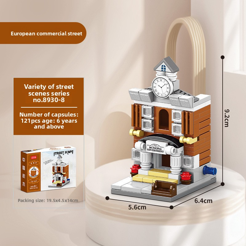 Compatible with Lego City Architecture Street View Building Blocks, Commercial Street Puzzle Ornaments, Children's Toys for Boys and Girls as Children's Day Gifts