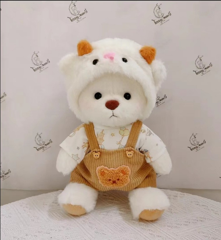 Articulated doll bear, internet-famous plush toy, clothes-wearable, handcrafted bear, exquisite gift for girls, retail available