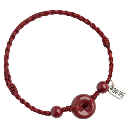 [Buy one, get three]Peace Buckle Red String Bracelet Anklet 