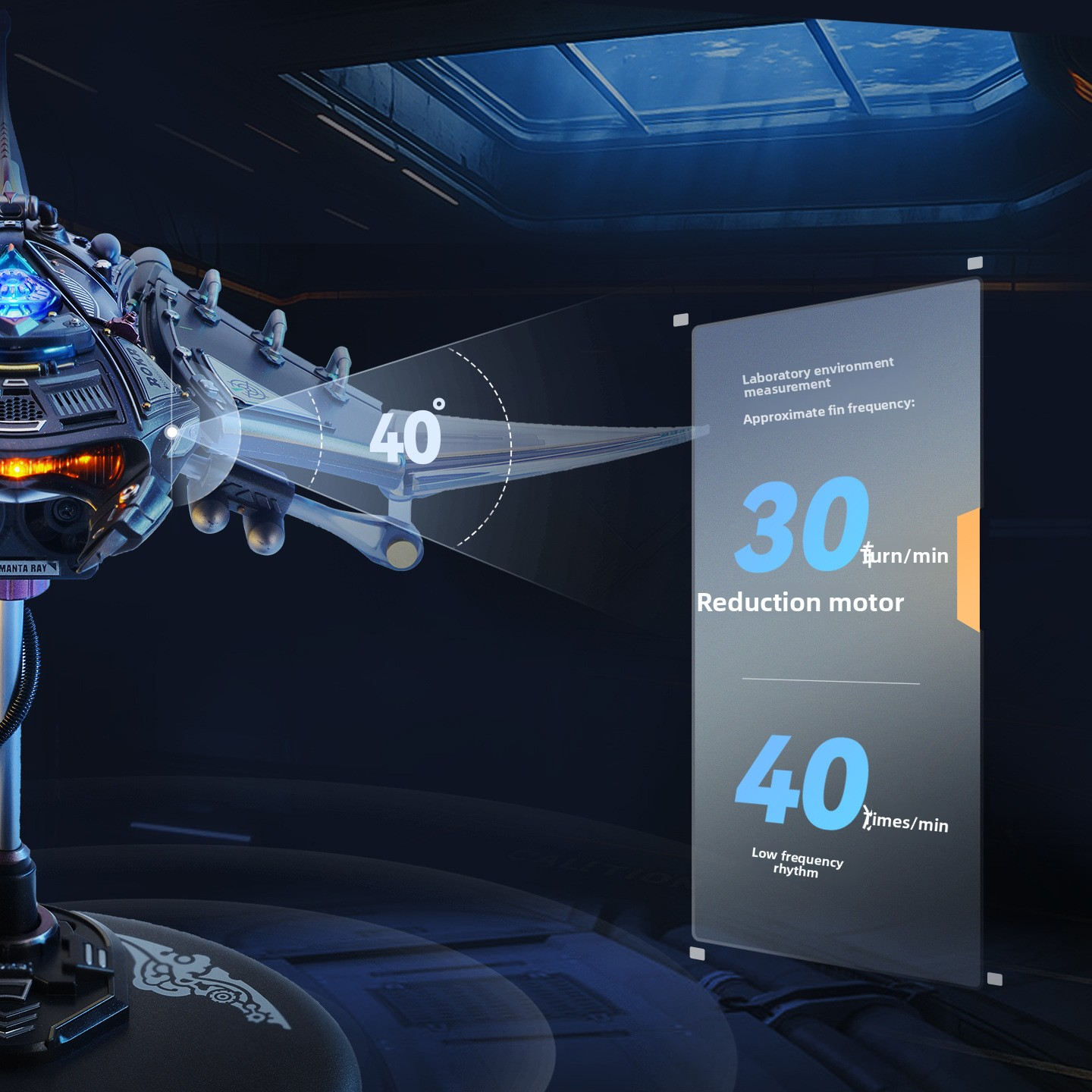 Ruoke Mechanical Species Manta Ray: Building Block Assembly Model, Handmade 3D Puzzle, Birthday Gift for Boys and Teenage Boys