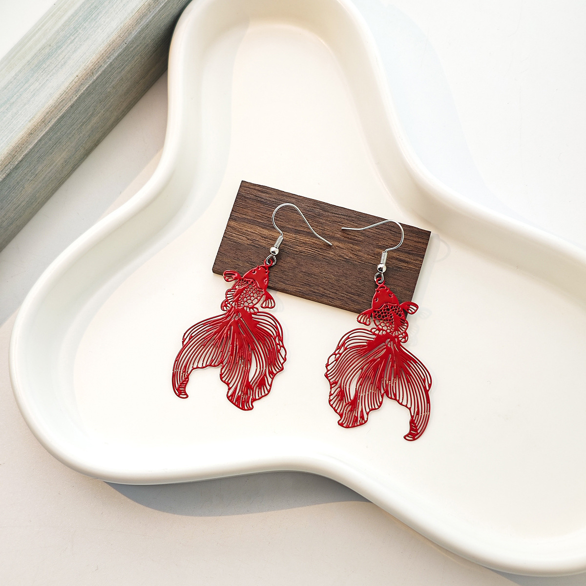 Ancient Style Red Chinese Earrings