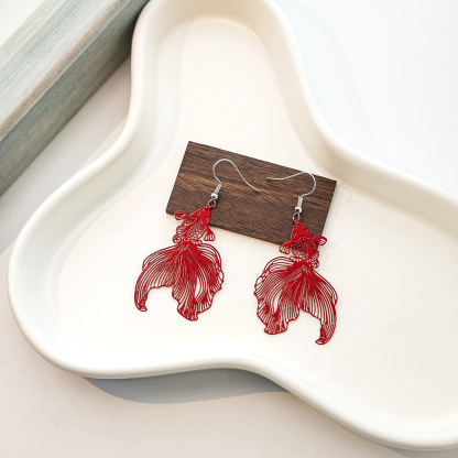 Ancient Style Red Chinese Earrings