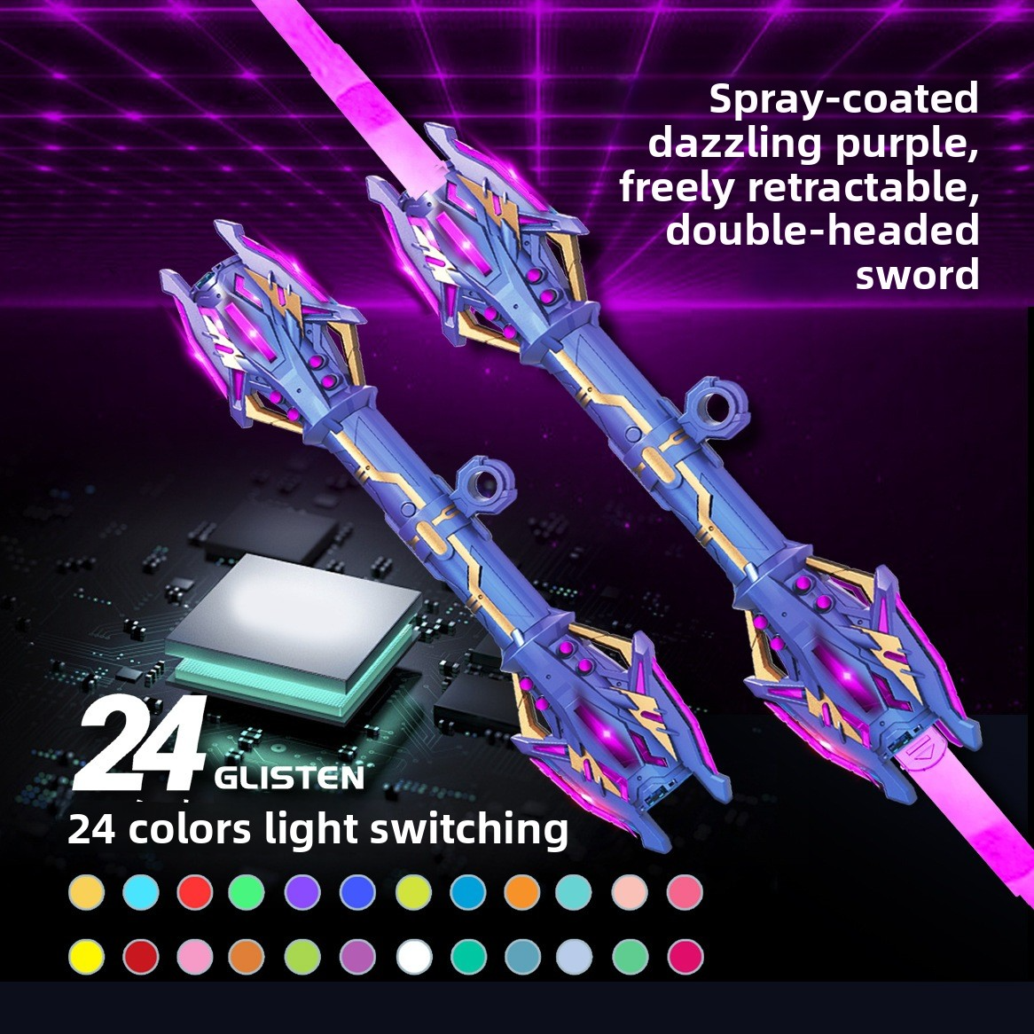 Leixing Scepter Authentic Star Wars Lightsaber, Double-Head Retractable, 2-in-1 Cool Illuminated Sword, Boys' Toy