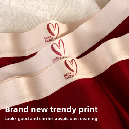  Men's Underwear Red Zodiac Year Pure Cotton Skin-friendly 
