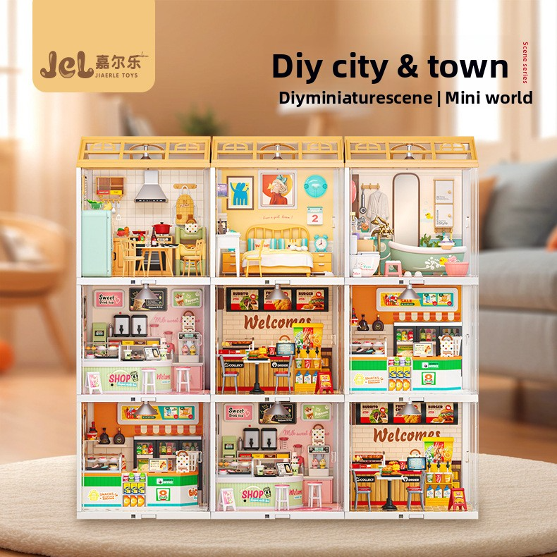 DIY Toy Big City and Small Town Building Block Ornaments