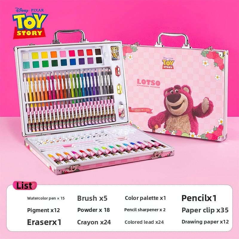 Disney Children's Drawing Pen Set: 46-piece / 150-piece Crayon and Watercolor Pen Gift Box for Kindergarten and Primary School Students