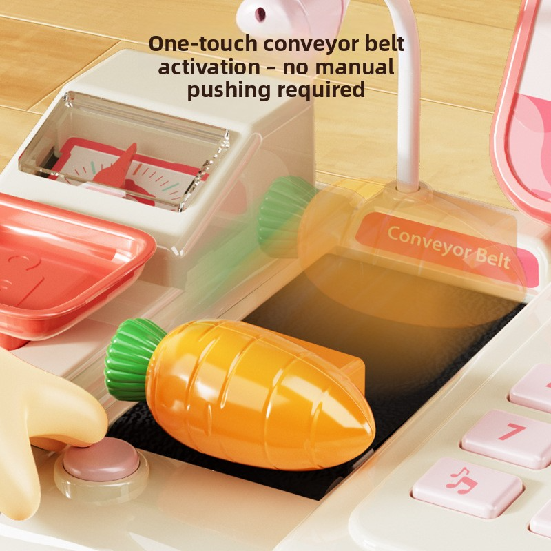 Hot-selling children's supermarket cash register toy, educational and simulation pretend play for boys and girls aged 3 to 6, birthday gift