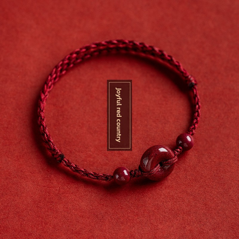 [Buy one, get three]Peace Buckle Red String Bracelet Anklet 