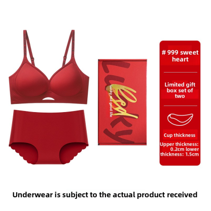 Red Underwear for Women in the Year of the Horse, Small Chest Push-Up, Enhancing Appearance