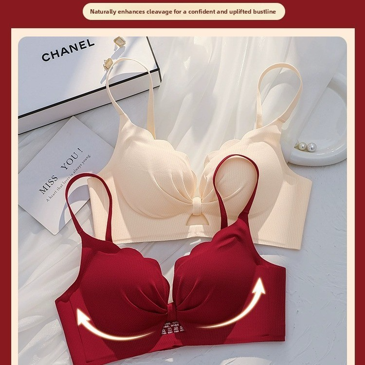 Original Version Red Underwear for Women, Small Chest, Push-Up,  Side Breast Collection