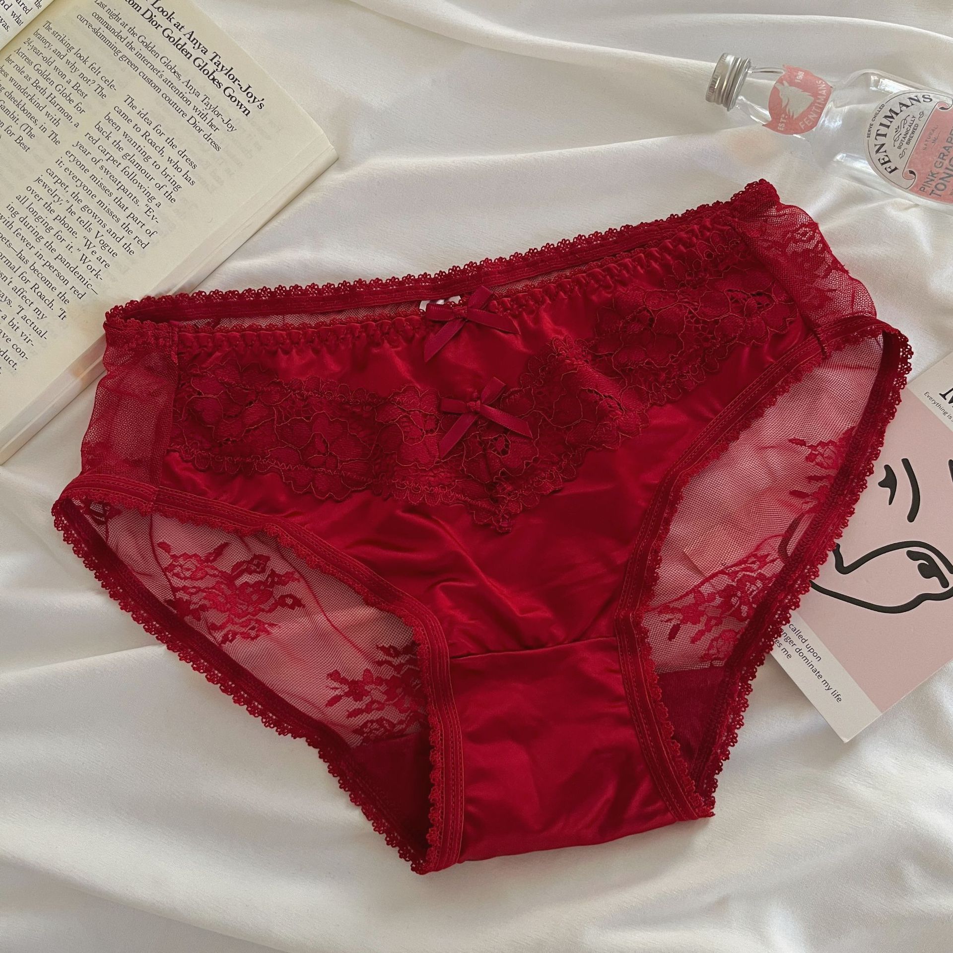 Women's Red Lace Panties Sexy