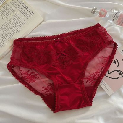 Women's Red Lace Panties Sexy