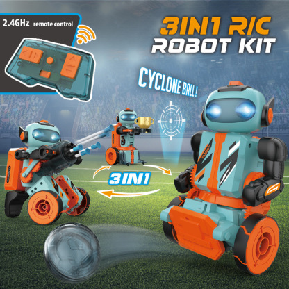 Children's Toys: Children's Educational and Scientific Building Blocks, 3-in-1 Multifunctional Remote Control Robot