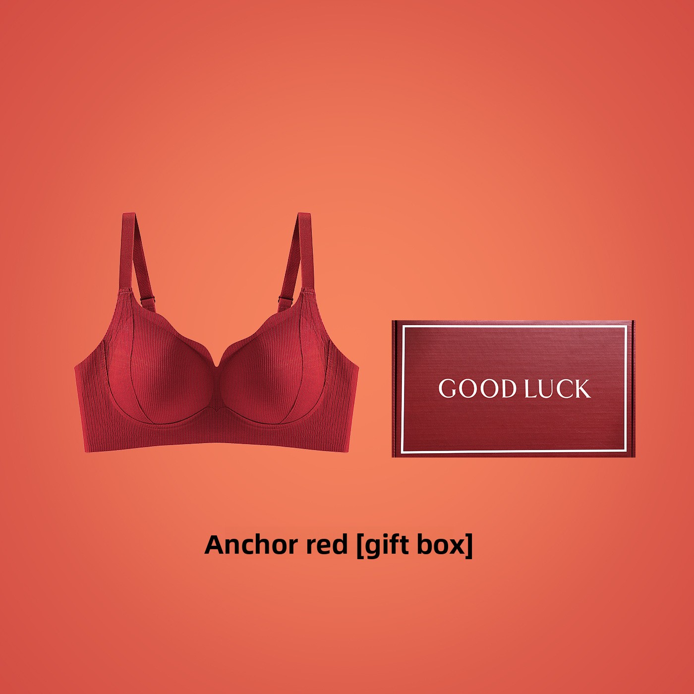 Red Underwear Wedding Bride Bra Set Gift Box Women's Zodiac Year Seamless Antibacterial Panties Small Chest Push-Up Beautiful Back