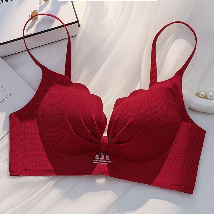 Original Version Red Underwear for Women, Small Chest, Push-Up,  Side Breast Collection