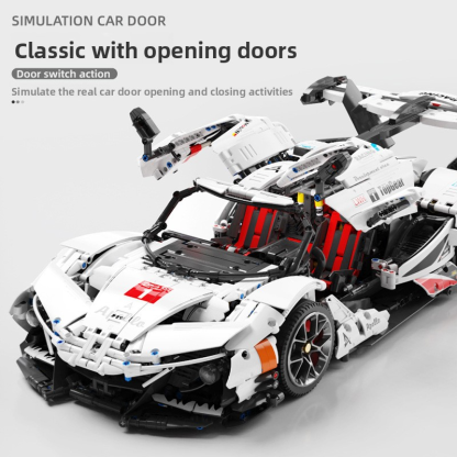 Tiegole T5012A-C Apollo Purple Electroplated Version Assembled Remote Control Sports Car Model Decoration Small Particle Building Blocks