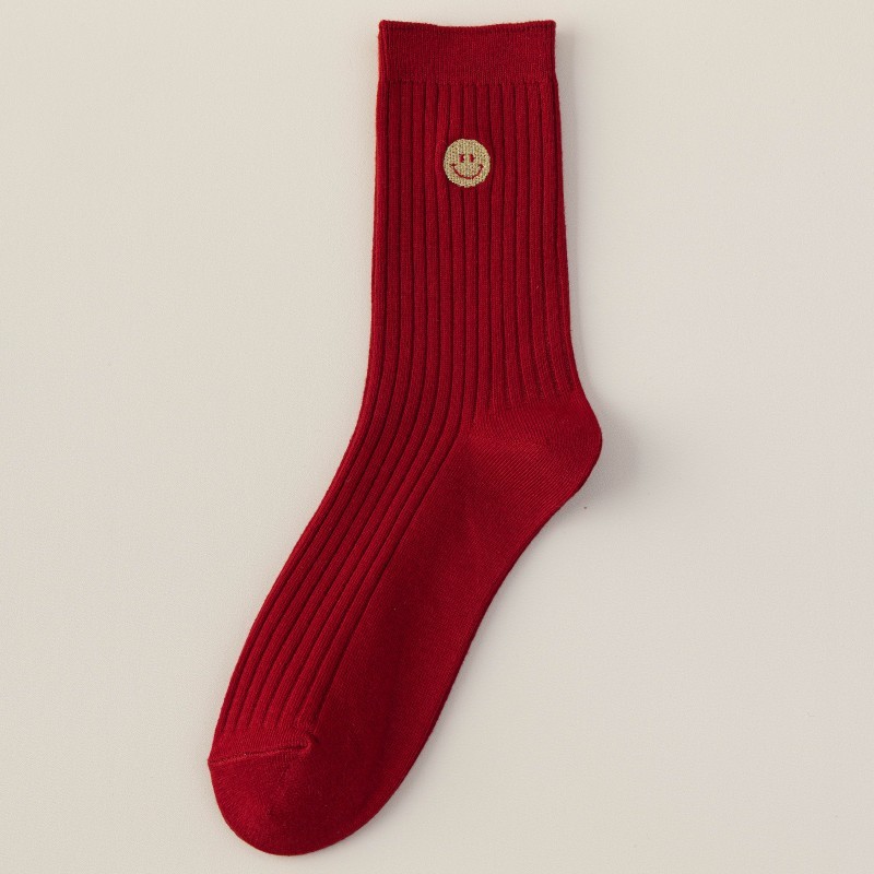 【Buy one, get three】Zodiac Year of the Horse Red Socks Men's Cotton Socks 