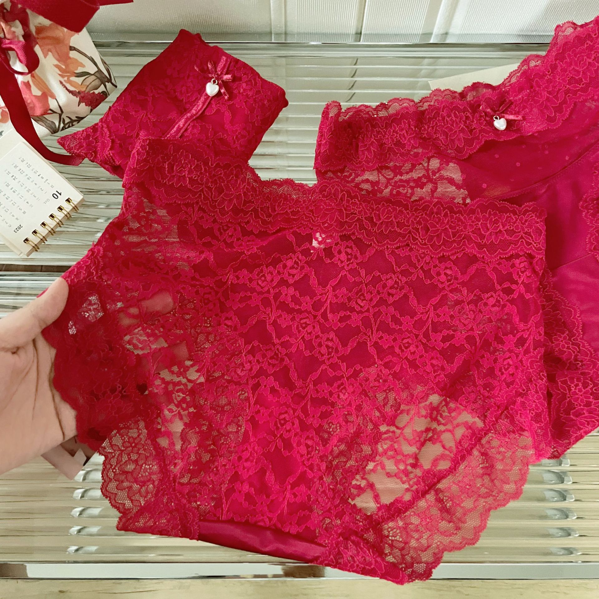 Sexy Red Zodiac Year Lace Panties for Women