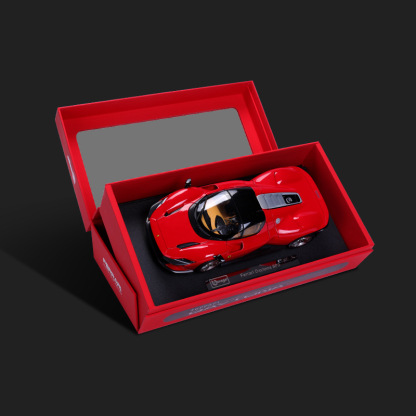 Burago Bburago Ferrari 1:18 SP3 car model, simulated alloy car model toy car, hardcover edition display