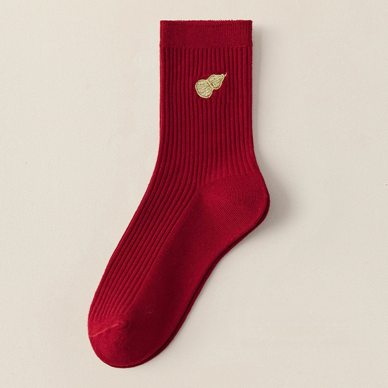 New Year Warm Cotton Socks Red Zodiac Year for Men and Women