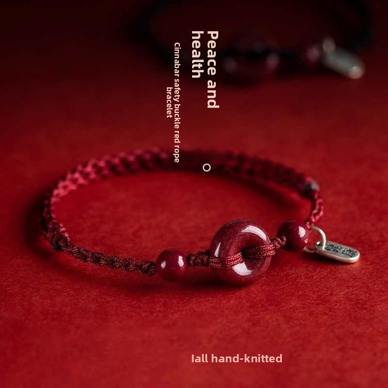 [Buy one, get three]Peace Buckle Red String Bracelet Anklet 