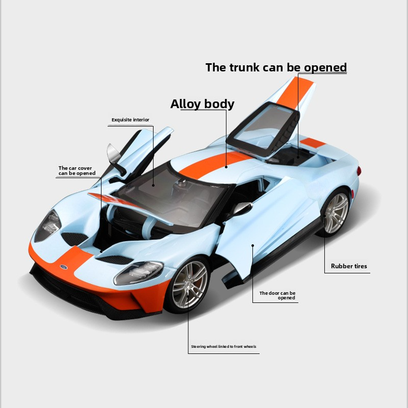Maisto 1:18 Original Ford GT Car Model Alloy Toy Decoration Gift Vehicle Model Realistic Car Model