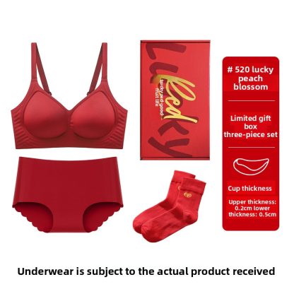 Red Underwear for Women in the Year of the Horse, Small Chest Push-Up, Enhancing Appearance