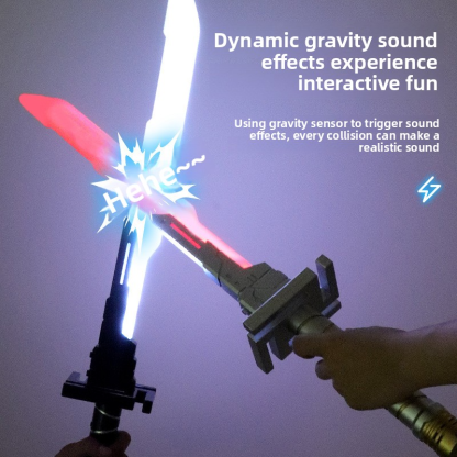 Laser Sword Star Wars Light-up Sword Toy Sword of Justice Streaming Light 2-in-1 Seven-Color Light Sword