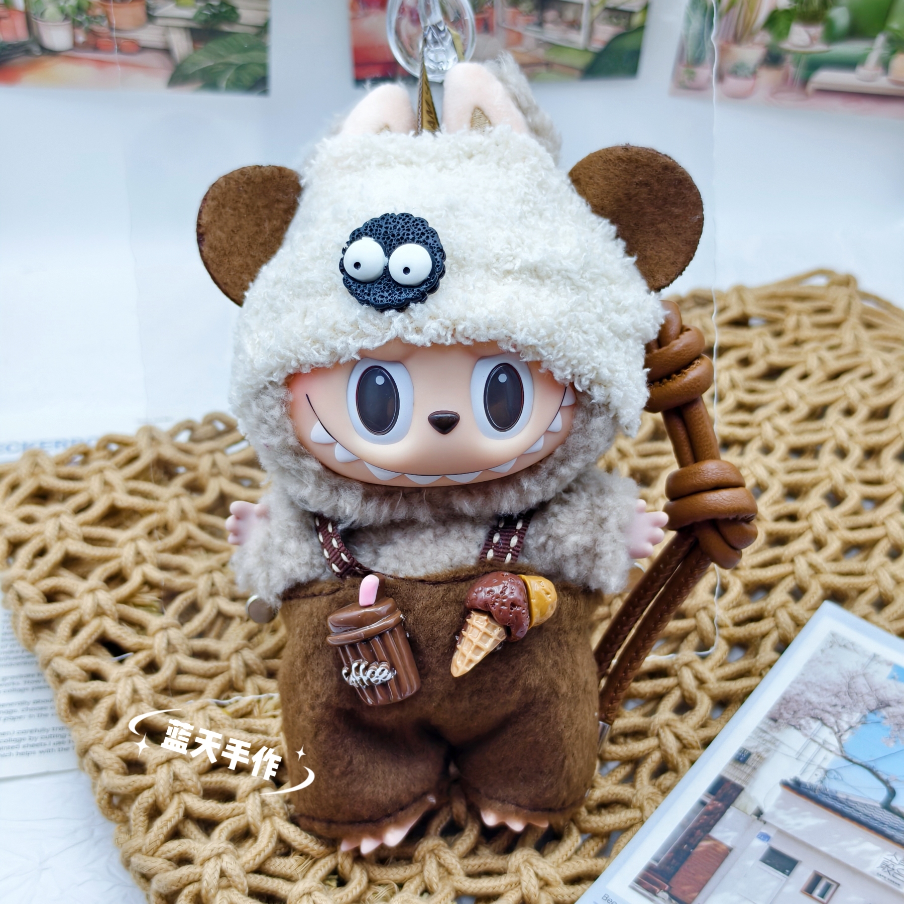 Pop Mart Labubu vinyl Labubu doll, toy schoolbag, backpack, small pendant, high-end plush toy