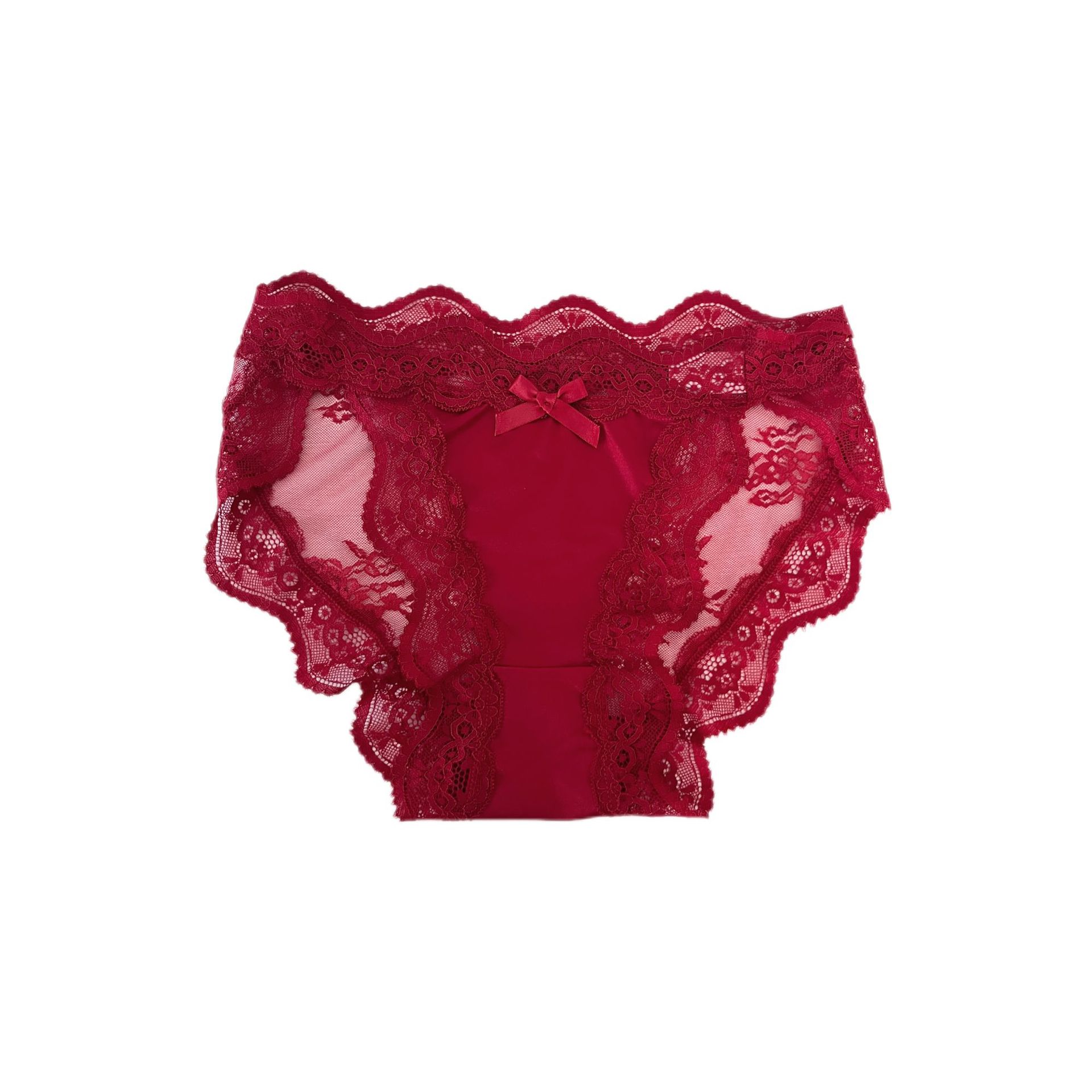 Women's Red Lace Panties Sexy